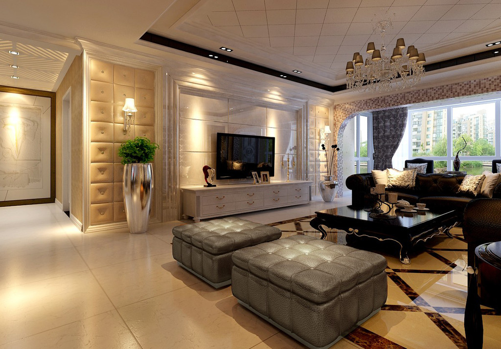 西安家裝 歐式裝修案例 西安市榮強裝飾工程圖片_高清圖_細節圖